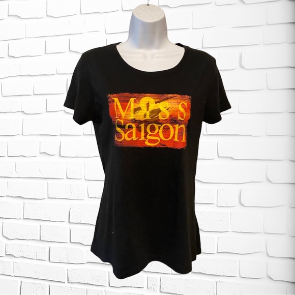 Tops - Miss Saigon Broadway Show Black Short Sleeve T-Shirt, size Small